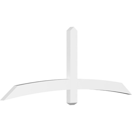 Ekena Millwork Bellingham Architectural Grade PVC Gable Bracket, 72"W x 27"H x 2"D x 4"F, 9/12 Pitch GBP072X27X0204BEL00